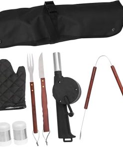 Complete BBQ Tool Set Portable Outdoor Barbecue Grill Utensils Kit Glove