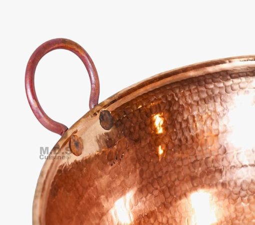 Cazo De Cobre Para Carnitas Large 18" Heavy Duty Gauge Copper Cazo Hand Mammeded Made in Mexico 100% Copper Wok - Image 2
