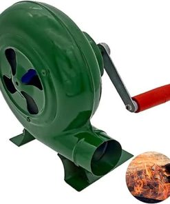 Manual Iron Gear BBQ Blower - Hand Crank Blacksmith Forge Blower, Iron Gear Popcorn Fan Manual Fan, Grill Fire Starter Flame Exciter, Metal Fan Blade, for Camping Outdoor Barbecue Accessories(200W)
