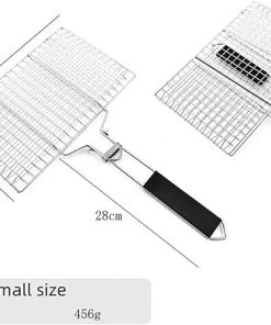 BBQ 304 Stainless Steel BBQ Mesh Non Stick Grilling Basket Grill Mesh Mat Meat Vegetable Steak Picnic Party Barbecue Tool Accessories 2