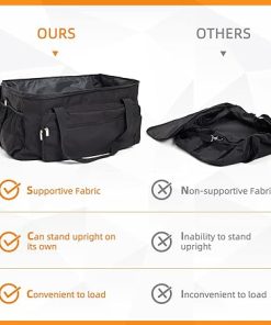 NOELIFE Padded Carry Bag for Weber Q1200 Q1000 Q1400 Liquid Propane Grill, 600D Water-Resistant Outdoor BBQ Grilling Carrying Case for Weber Q1200, Black (Bag Only) 2