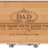 LifeSong Milestones Dad Personalized Wedding Gift Ideas Custom Engraved BBQ Tools Grill Accessories Tool Set 3pc Stainless Steel Barbecue Gift Set for Outdoor Grills (Dad of All The Walks)