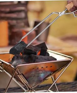 BESPORTBLE 3pcs Firewood Clamp Bbq Tool Long Handle Stainless Steel Material Great for Outdoor Cooking and Parties 2