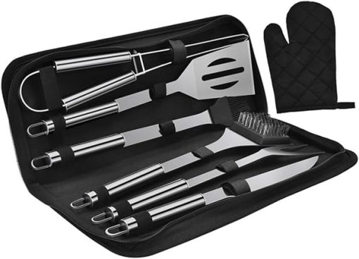 Portable Outdoor Barbecue Kit Stainless Steel Camping Cooking Tool Set Grilling Utensils