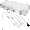 Complete Tool Set 28pcs Stainless Steel Tools Food Clamp Brush Fork Grill Accessories Storage Bag 4
