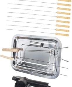 Camping BBQ Tools 15pc Grill Tool Kit BBQ Accessories Squirrel Cage Blower Fan