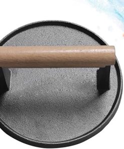 Cast Iron Grill Press with Handle High-Performance Burger Press Round Steak Weights for Bacon Burger Panini Grill Accessories 2