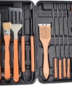 18pcs Extra Thick Stainless Steel Grill Tool Set for Men, Heavy Duty Grilling Accessories Kit for Backyard, BBQ Utensils Gift Set with Spatula