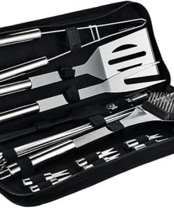 22-Piece BBQ Tool Set Stainless Steel Barbecue Accessories Fork Scraper Brush Shovel for Home Outdoor Camping