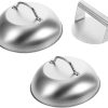 Healifty Meat Press Pot Cover Set 304 Stainless Steel Griddle Kit for Outdoor Cooking Burger Press for BBQ 4