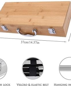 BBQ Grill Accessories Tools Set Heavy Duty BBQ Grill Tools Set for Men Tools Outdoor Barbecue Grill Utensils Set with Storage Case for All Camping and Parties 2