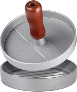 2 Sets Non-Stick Burger Press Set, with Detachable Handle Round Shape Hamburger Maker, Aluminum Burger Mould Press, for Making Burgers Barbecue Kitchen Supplies