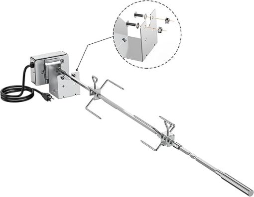 onlyfire Stainless Steel Grill Rotisserie Kit for Weber Genesis II and Genesis II LX 200 and 300 Series Gas Grills - Image 2