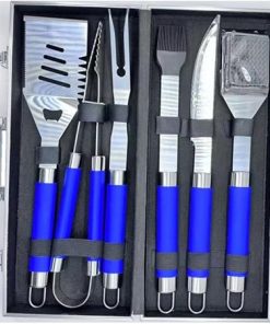 Outdoor Barbecue Tool Set With Six Pieces of Aluminum Box Set For Grilling Utensils
