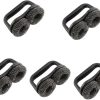 5pcs Grill Brush and Cleaning Scrubbers Barbecue Tools Grill Cleaner Outdoor Bot Multifunctional Grills Barbecue Rack Brush Multi-Functional Cleaner Stainless Steel Black