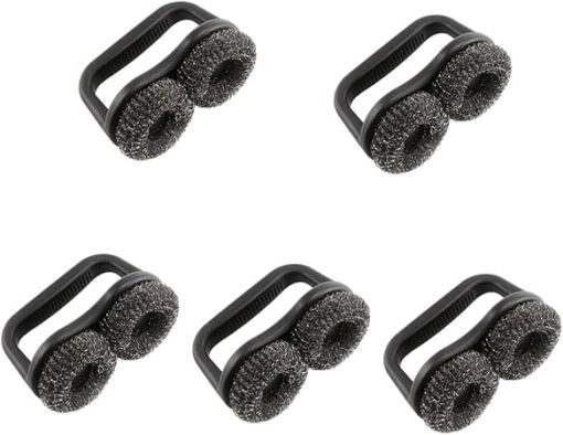5pcs Grill Brush and Cleaning Scrubbers Barbecue Tools Grill Cleaner Outdoor Bot Multifunctional Grills Barbecue Rack Brush Multi-Functional Cleaner Stainless Steel Black
