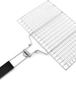 BBQ 304 Stainless Steel BBQ Mesh Non Stick Grilling Basket Grill Mesh Mat Meat Vegetable Steak Picnic Party Barbecue Tool Accessories