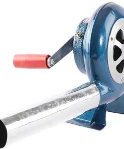 Hand Crank Blacksmith Forge Blower - Iron Gear Popcorn Fan, Manual Iron Gear BBQ Blower, with Duct Cooking Manual BBQ Air Blower, for Camping/Outdoor Grill Accessories Suitable (Size : 80W)