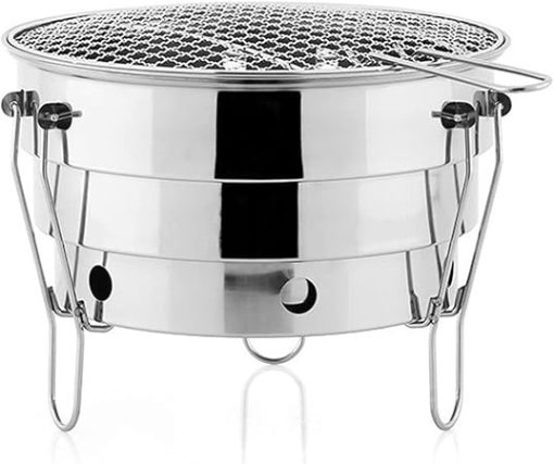s Mini BBQ Stainless Steel BBQ Folding Barbecue Accessories Portable Kitchen Cooking Tools for Outdoor Camping