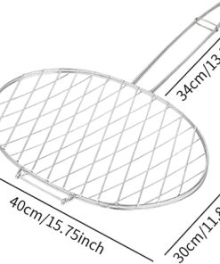 BBQ Net Grilling Basket Portable Grilling Accessories Cooking Net for Park for Vegetables Fish 2