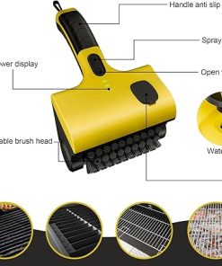 Cordless Rechargeable Grill Brush, 360° Rotating Cleaner Brush, Cordless Electric Grill Cleaning Scrub Brush with Two Different Brushes for Grill, Kitchen Room, Bathroom 2
