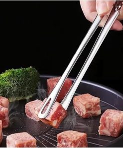 Bbq tongs, BBQ Kitchen Tongs Stainless Steel Barbecue Tongs Clip BBQ Grill Meat Tongs Cooking Tweezers for Food Utensils Kitchen Tools Accessories(28cm) 2