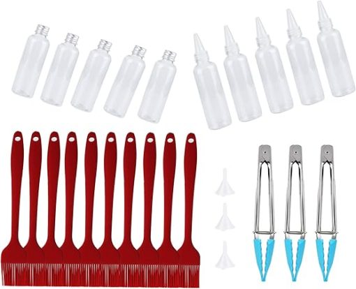 Portable BBQ Tools Set, Aluminium Grill Accessories Kit with Brush Clip Cap Pot Tip Spout Pot Funnel, Outstanding for Barbecue Lovers, Indoor Kitchen and Camping Outdoors - Image 2