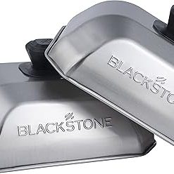 Blackstone 5207 Rectangle Basting Cover Small 2-Pack Griddle Accessories, Stainless Steel, Cheese Melting Dome and Steaming Cover, Best for Use on Flat Top Griddle Grill Cooking Indoor or Outdoor