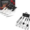 HAUSHOF Large Grilling Accessories and HAUSHOF Kitchen Knife Set 4