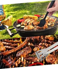 Complete BBQ Tool Set 22pcs Stainless Steel Barbecue Accessories Fork Shovel Brush Scraper 2