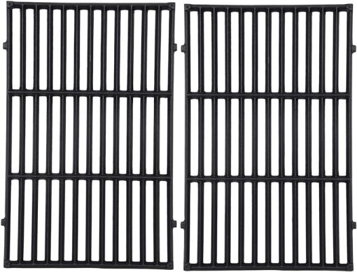 GasSaf 19.5 inch Grill Grates Replacement for Weber 7524, 7528, Genesis 300 E310 E320 E330 S310 S320 S330 EP310 EP320 EP330 Gas Grill, Set of 2 Cast Iron Cooking Grid Grates(19.5" x 12.9" x 0.5")
