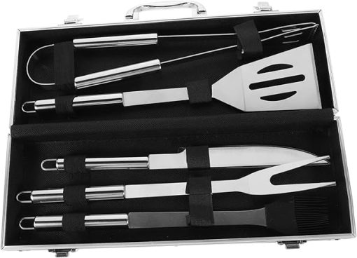BBQ Tool Sets Stainless Steel Grill Utensil Set Compact Outdoor Grill Kit for Camping