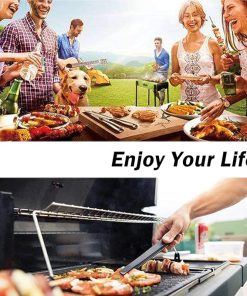 Barbecue Tools Set, 3 Pcs Stainless Steel Grill Utensils Set BBQ Accessories Kit Include Tong, Spatula, Fork with Portable Aluminium Storage Case for Picnics, Camping and 2