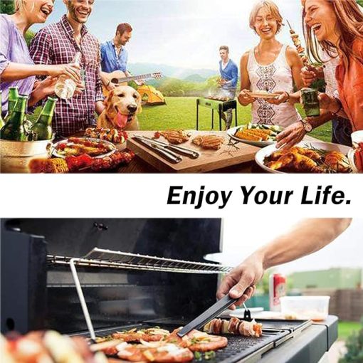 Barbecue Tools Set, 3 Pcs Stainless Steel Grill Utensils Set BBQ Accessories Kit Include Tong, Spatula, Fork with Portable Aluminium Storage Case for Picnics, Camping and - Image 2
