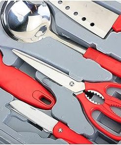 Barbecue Tool Set 6pcs Stainless Steel Grill Tool Set for Men Heavy Duty Grilling Accessories Kit for Backyard BBQ Utensils Set with Case for Backyard Outdoor Camping 2