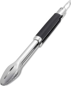 Weber Precision Grill Tongs | Lockable BBQ Tongs with Non Slip Grip | Dishwasher Safe Weber Barbecue Tools | Premium Stainless Steel BBQ Accessories for Outdoor Cooking & Grilling – Silver (6760) 2