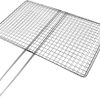 Stainless Steel Grill Basket for Outdoor Portable Fish and Vegetable Grilling Rack Easy to Clean with Humanized Handle for Camping and Picnic Use Mesh Design