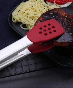 Barbecue Tongs Grill Edgy Clip High Temperature Silicone Silicone Anti-Hot Barbecue Clip Non-Stick Pot Special Steak Clip 304 Stainless Steel 2