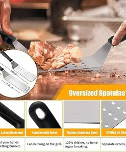 Cooking Tools Grill Griddle Spatula Scraper Combination 18pcs Outdoor Griddle Accessory Kit for Home Cooking Accessories 2