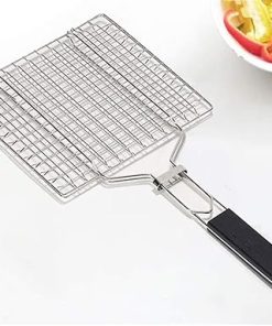 Barbecue Grilling Basket,304 Stainless Steel Grilled Fish Clip Home Bold Encrypted Clip Tool 2