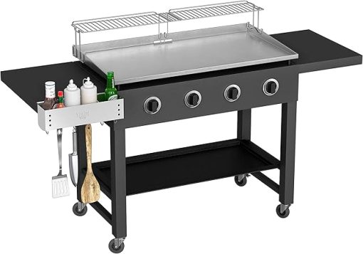 Yukon Glory Griddle Basics Bundle For 36" Blackstone Griddles, Contains BBQ Caddy and Griddle Warming Rack, Provides Clean and Organized Workspace and Storage - Not for Pro-series/Tabletop - Image 2