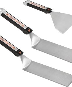 Blackstone Grill Scraper, Heavy Duty BBQ Tongs, Barbecue Metal Hamburger Spatula 2 & Batter Dispenser & Mixer Bottle – Grilling Tools & Accessory 2