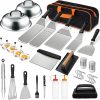 Grill Rescue BBQ Replaceable Cleaning Head, Bristle Free – Durable and Unique Grill Tools for Cast Iron or Stainless-Steel Grates, Barbecue Cleaner 3