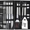 6 PC BBQ Grilling Accessories Tools Set – Stainless Steel with Storage Case, Ideal for Camping, Gifts Dad 4