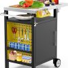 Bayou Classic 700-704 4-gal Stainless Bayou Fryer with Cart Includes 2 Stainless Mesh Baskets Fry Thermometer Drain Valve High Pressure Regulator w/ 48-in Stainless Braided LPG Hose 3