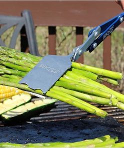 BBQ Croc 3 in 1 Barbecue Tool 18-inch – Extra Light and Long Tongs, Spatula and Grill Scraper (Blue) (18 inch with Flashlight) 2