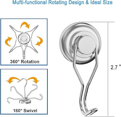 Skyflame Grill BBQ Tool Holder – Magnetic Cutlery Storage Hooks and Floating Shelving with 8 Hooks 2 Skyflame Grill BBQ Tool Holder - Magnetic Cutlery Storage Hooks and Floating Shelving with 8 Hooks - Image 2