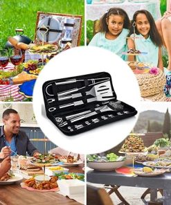 Barbecue Supplies,22 PCS BBQ Grilling Accessories Tools Set Stainless Steel Grilling for Camping Kitchen Barbecue Utensils 2