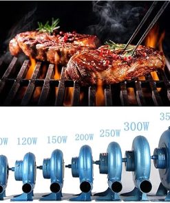 Manual Iron Gear BBQ Blower – Outdoor Cooking BBQ Fan Air Blower, Mini Hand Crank Fan Air Blower, Grill Picnic Camping Stove Accessories, for Barbecue Fire Bellows Hand Crank Tool ( Size : 300W ) 2