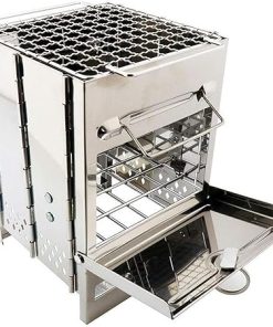 Portable Stainless Steel Charcoal Barbecue Grill with Heavy Duty Grill Tool Set with Cooler Bag for Men in Aluminum Case